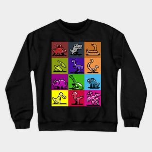 Pixel Dinosaurs Crewneck Sweatshirt